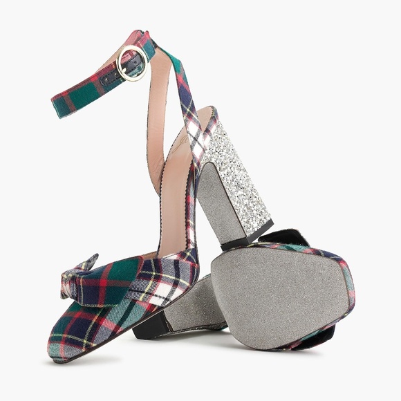 j crew plaid heels